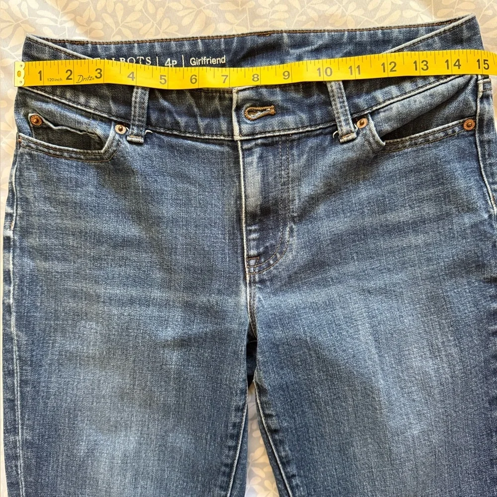 Talbots Blue Ankle Cropped Jeans size 4P - Picture 3 of 6